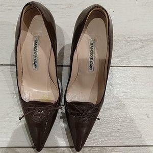 Manolo Blahnik brown heels